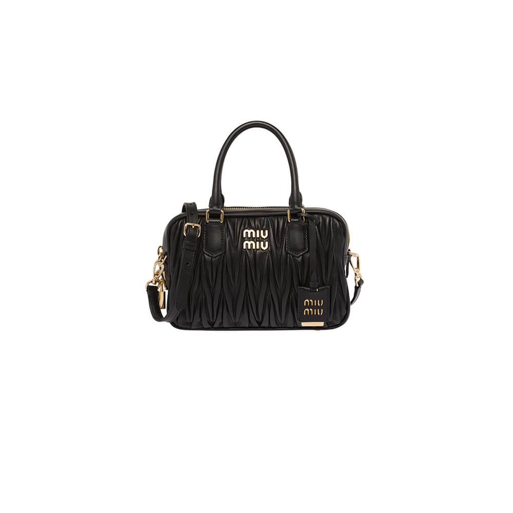 Matelasse nappa leather top-handle bag