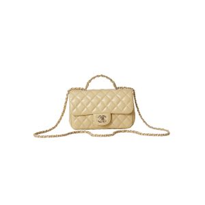 Ch*el coco handle bag small